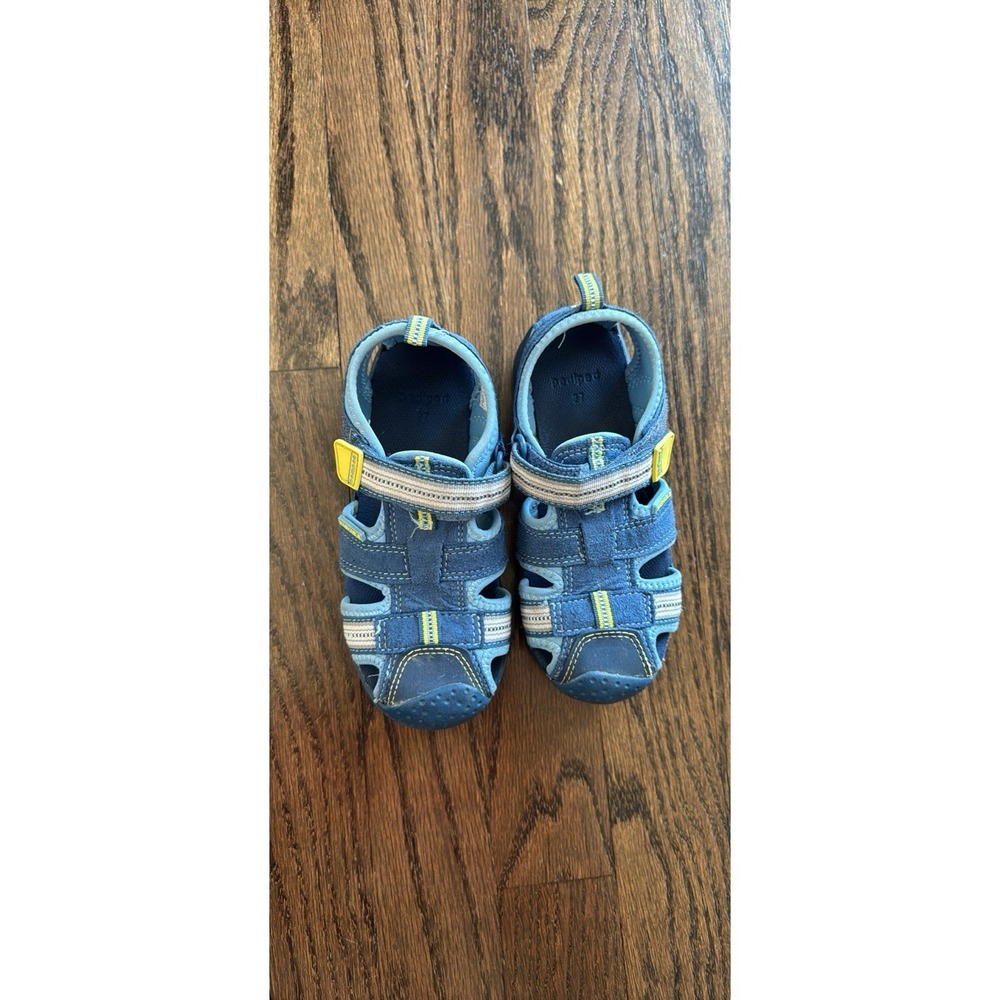Pediped Little Kids Water Sandals 10 - 10.5 US Blue Washable Outdoor Shoes
